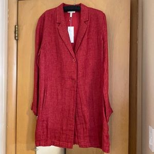 NWT Eileen Fisher organic linen double weave jacket